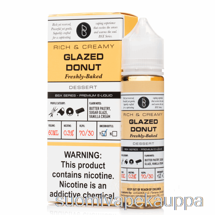 Vape Netistä Lasitettu Donitsi - Bsx Sarja - 60ml 0mg
